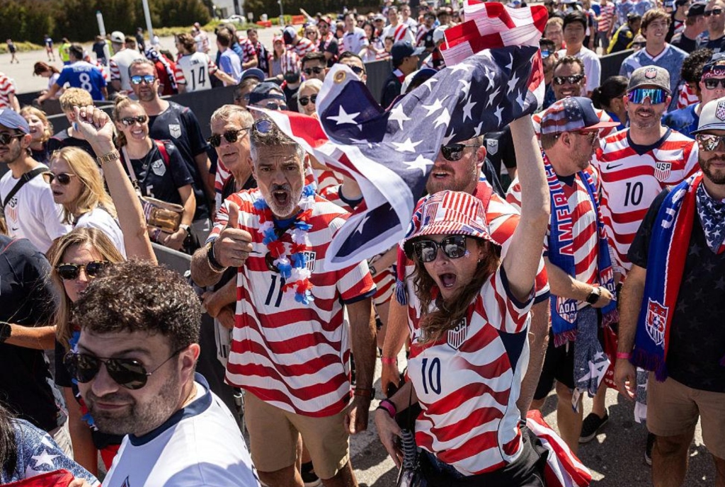 US Soccer fans celebrating World Cup matches