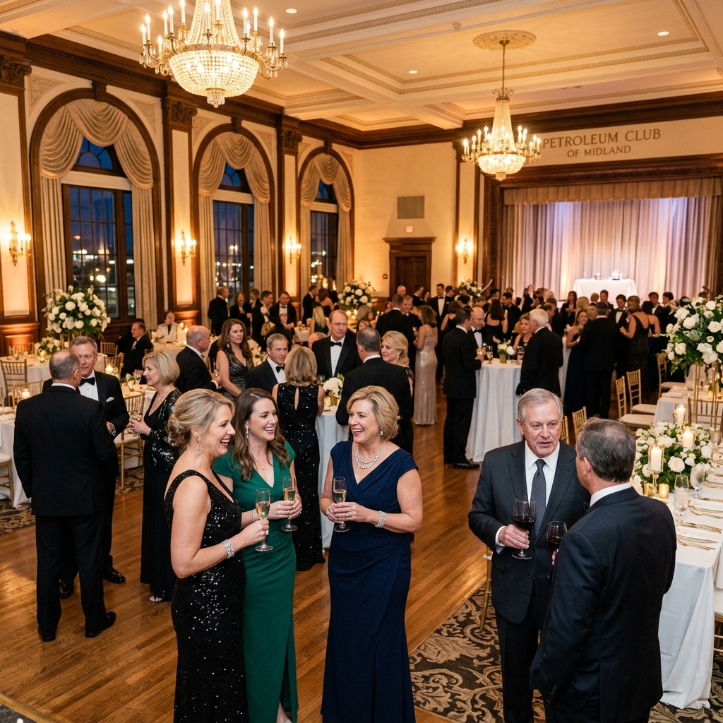 Ballroom event at the Petroleum Club of Midland