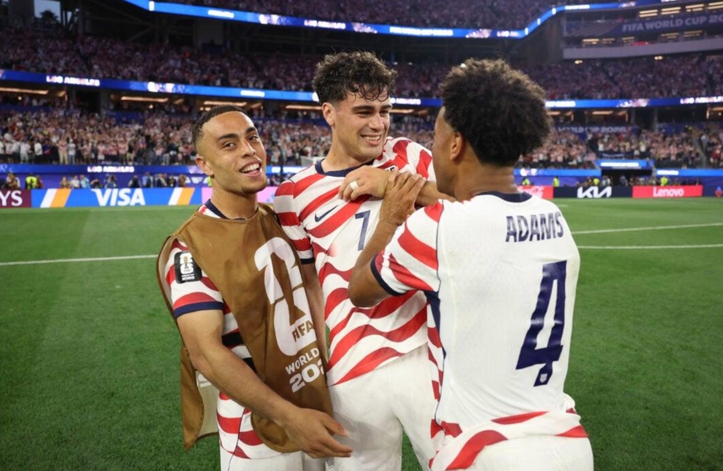 US Soccer Team celebrates World Cup win
