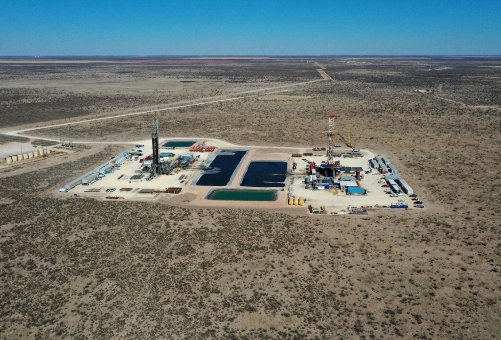 Permian Basin Wellpad Aerial View