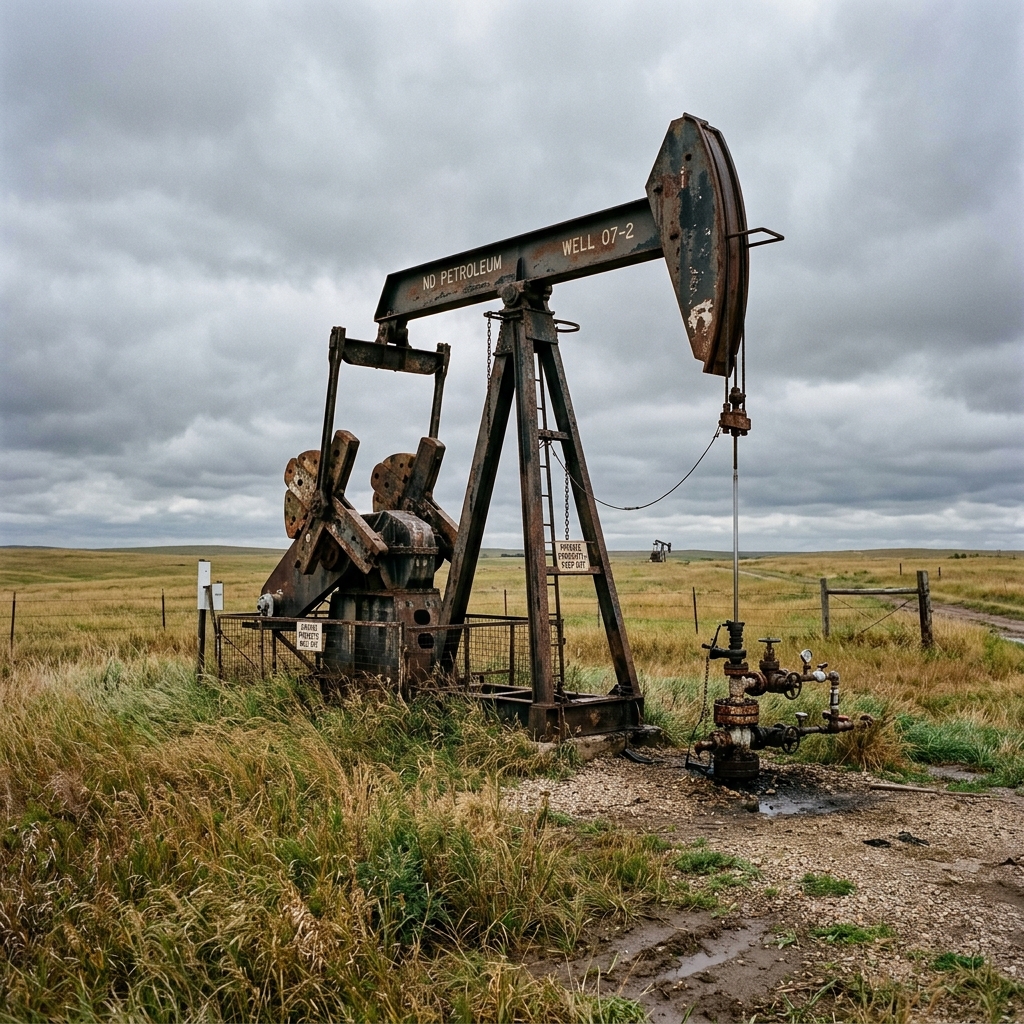 Weathered Pumpjack in North Dakota