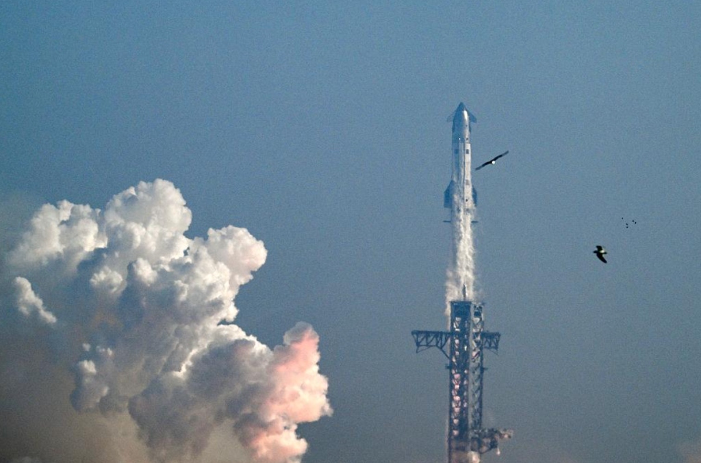 SpaceX Rocket Launch and Flight Path