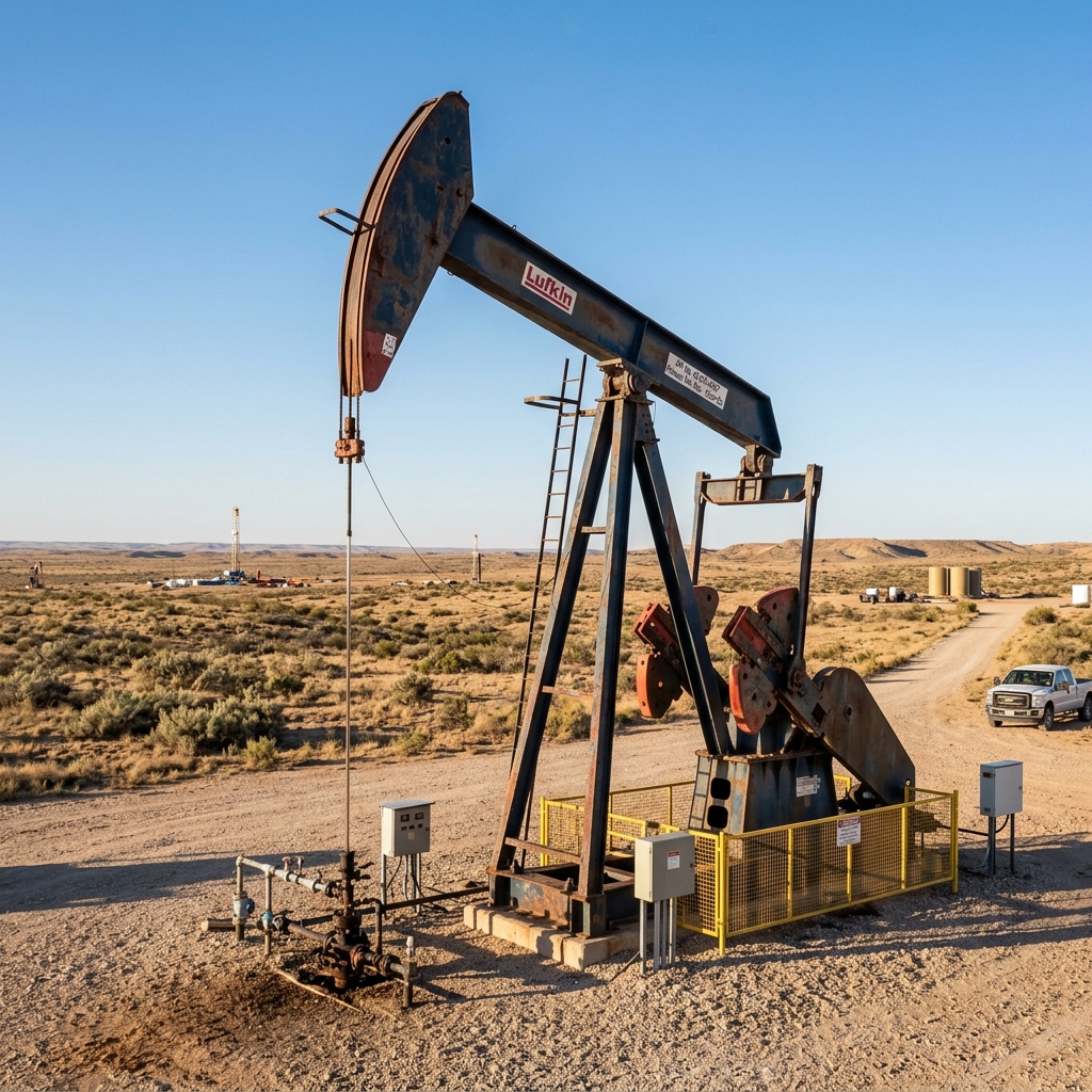 Active Pumpjack in the Permian Basin