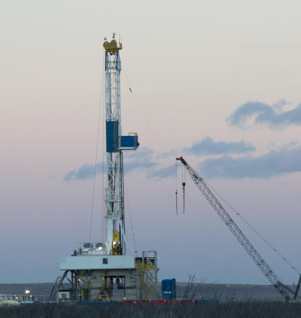 Rig Site with Crane